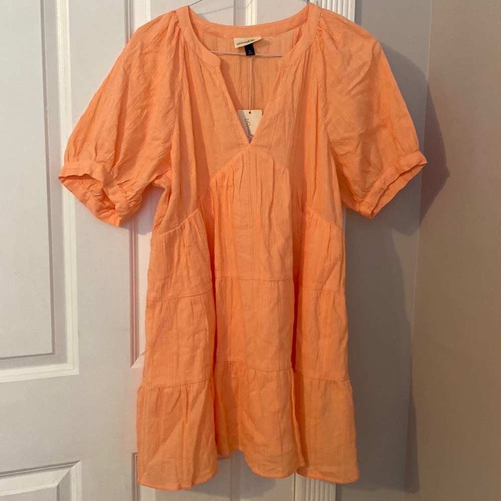 Peach swing dress with pockets! - never worn!
